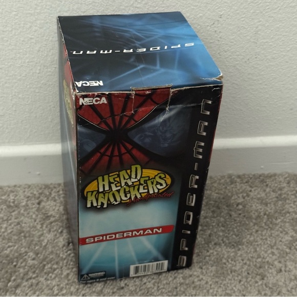 2002 Neca Spiderman Head Knocker Bobble Head Vintage RARE HTF New in Box - Picture 5 of 9